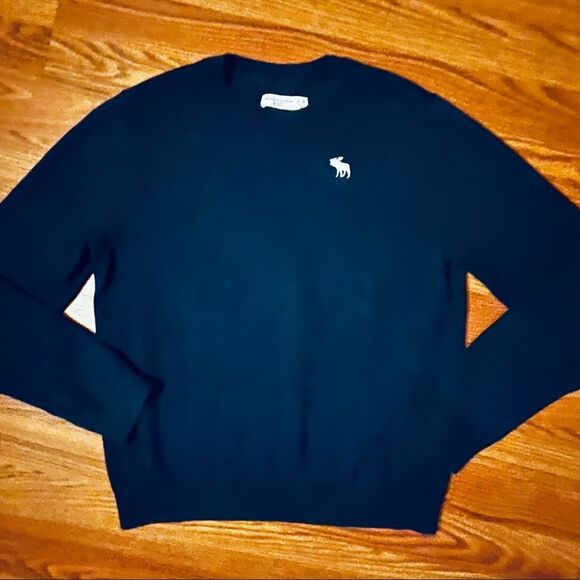 abercrombie kids Boys Navy Blue Pullover Sweater Crew Neck Size Medium Soft - Picture 2 of 10